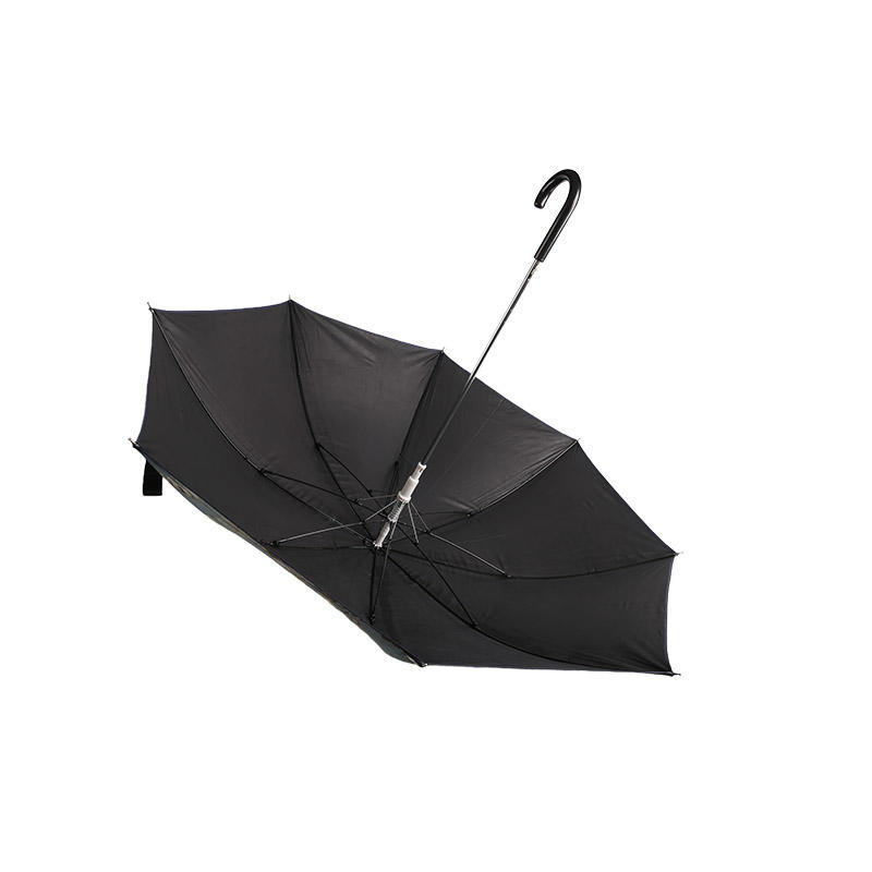 Landscape painting printing Pongee With Black Coated Straight umbrella-0E6B0080