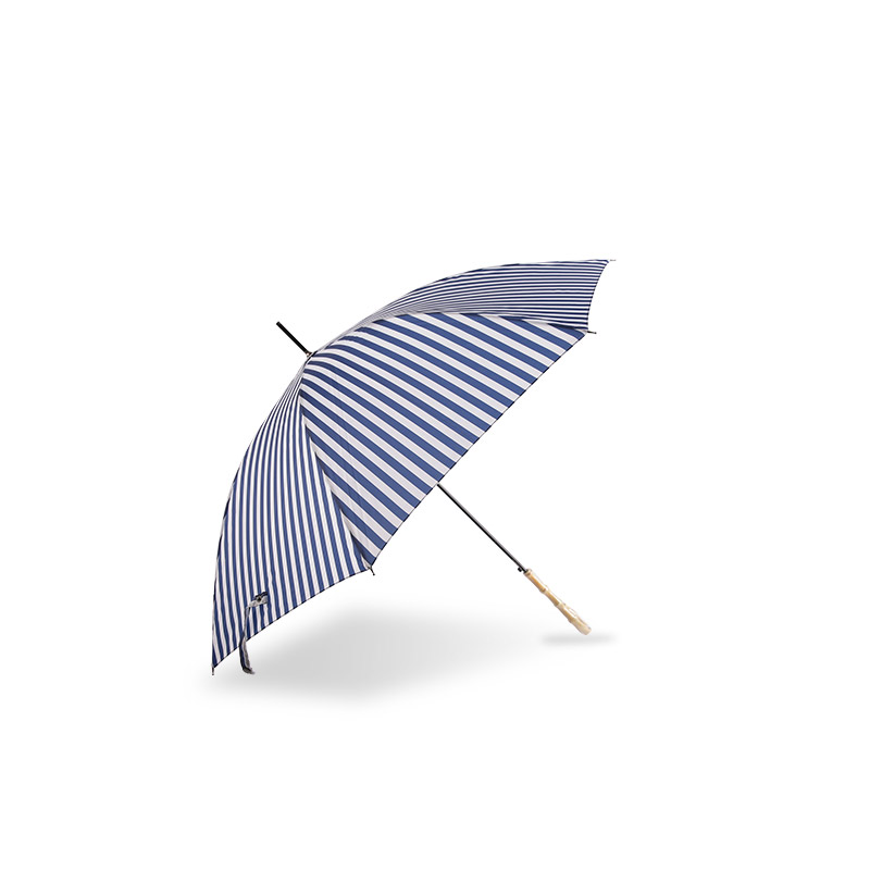 Youth Blue Stripes Pongee With  UV Coated Straight umbrella-0E6B0129