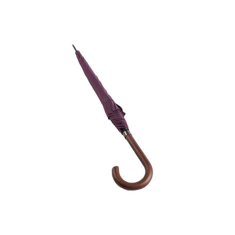 Dark Purple Pillar Pongee Straight umbrella-0E6B0146