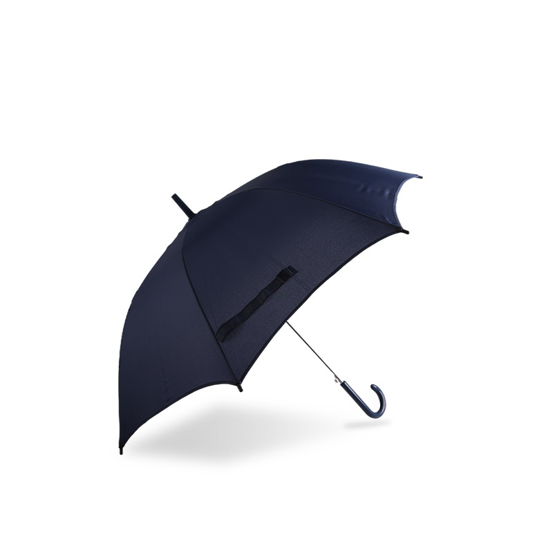 Dark Blue Palace Style Pongee Straight umbrella-0E6B0188