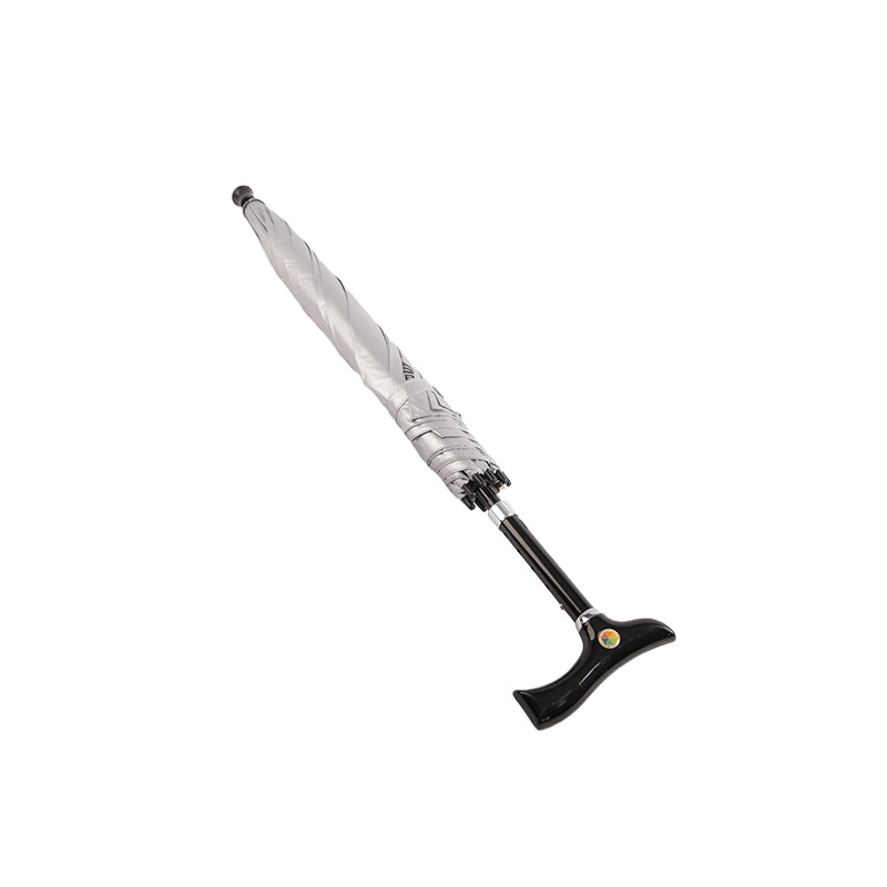 Strong Wind And Waterproof Pongee With Silver Coated Straight umbrella-0E6B0223