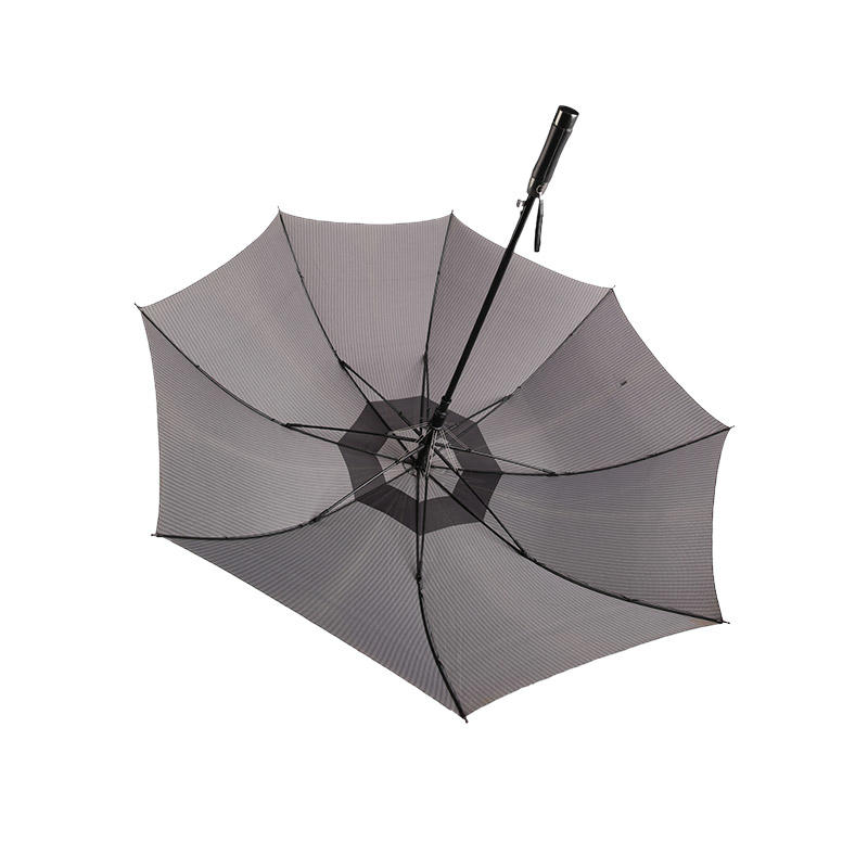 Stripe Business Can Be Automatic Pongee Straight umbrella-0E6B0233
