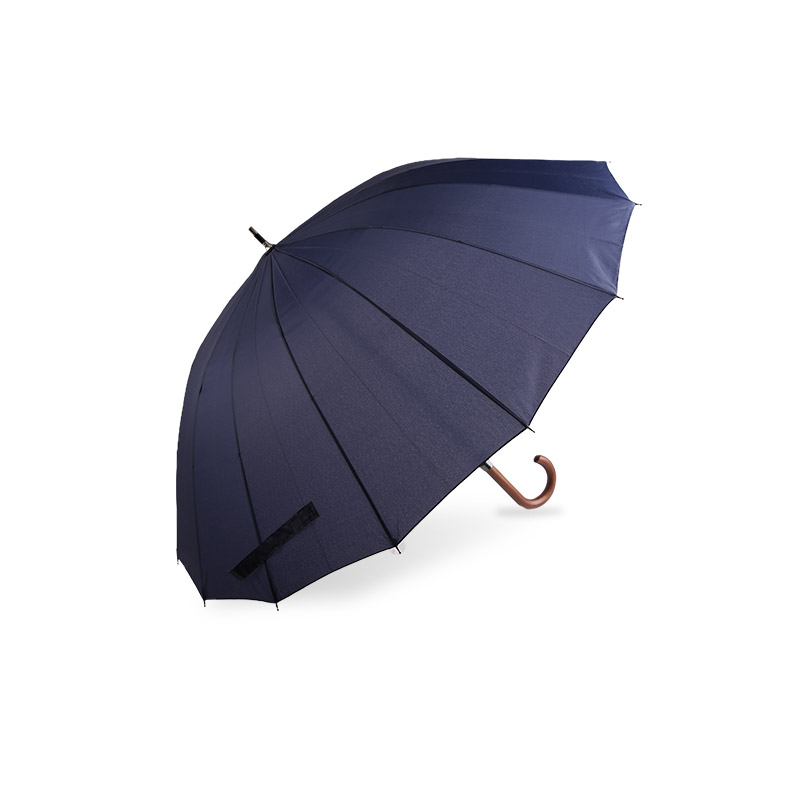 Dome Pure Manual Wooden Handle Pongee Straight umbrella-0E6B0247