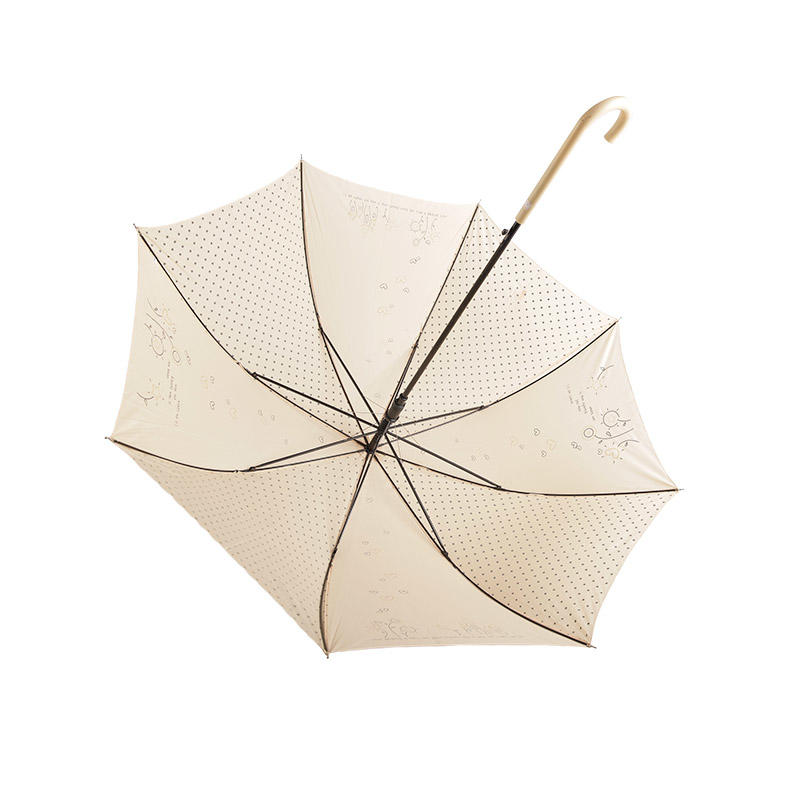 Easy To Go Out Everyday Pongee Straight umbrella-0E6B0271