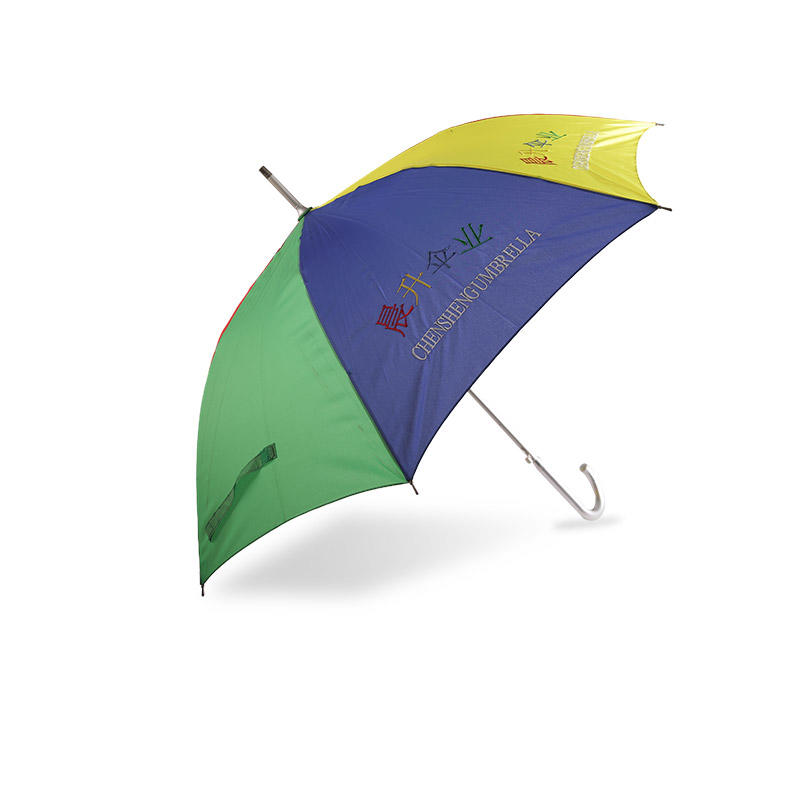 Three-color Vision Is Strong Pongee Straight umbrella-0E6B0283