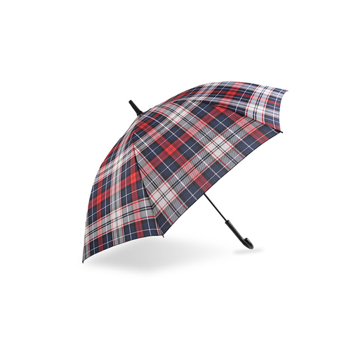 Three-color Stripes Intermingled Pongee Straight umbrella-0E6B0378