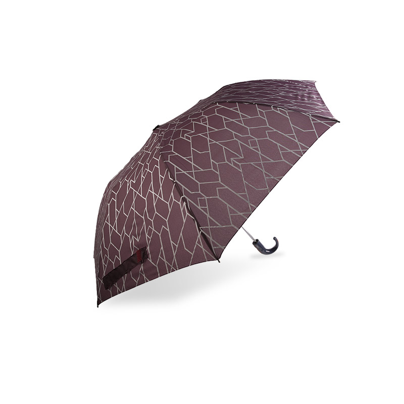 Geometric Patterns Pongee Two-fold umbrella-0E6B0412