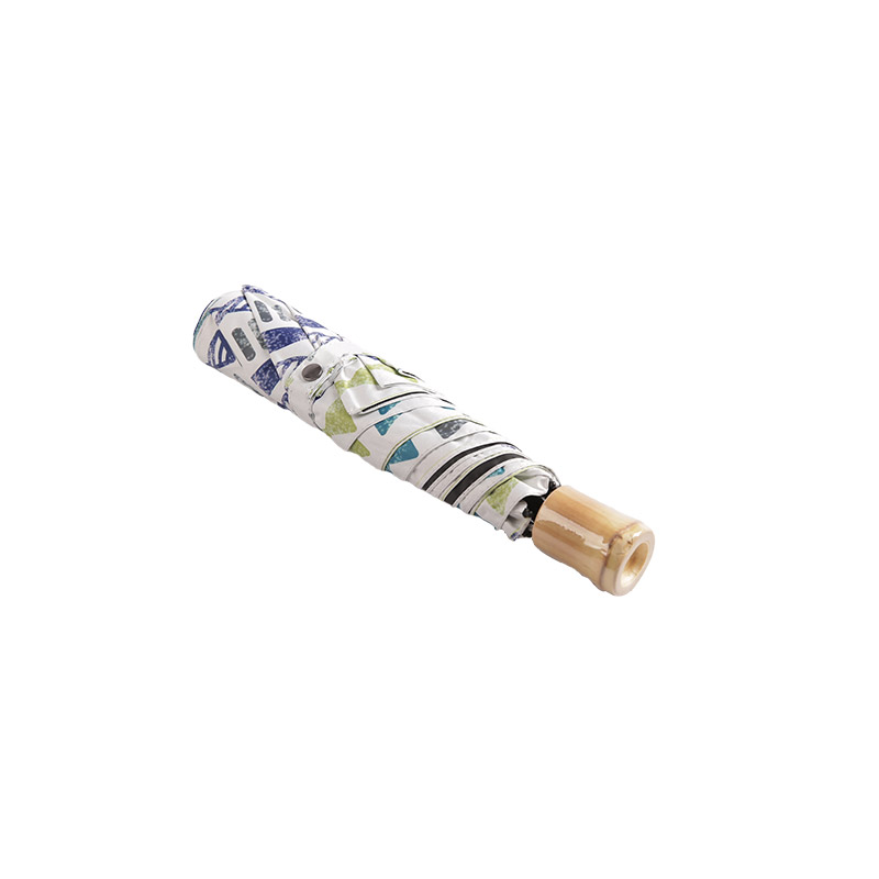 Mini Multiple Patterns Pongee With Coated Three-fold umbrella-0E6B0423