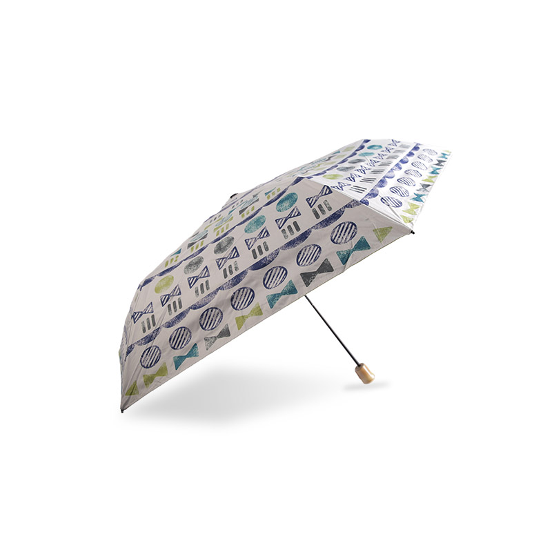 Mini Multiple Patterns Pongee With Coated Three-fold umbrella-0E6B0423
