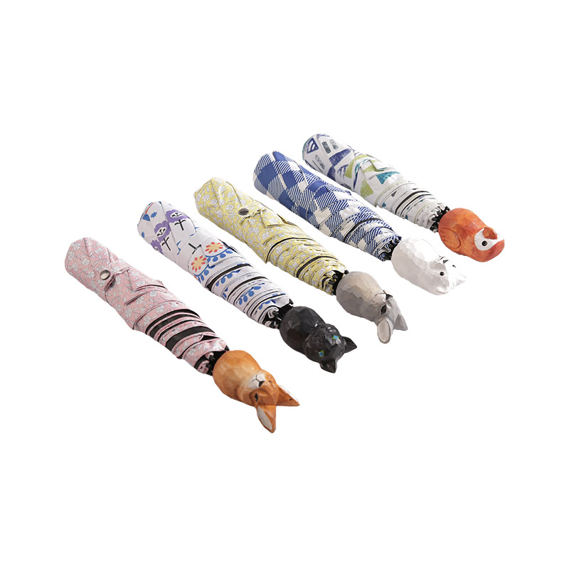 Bow Tie Circle Collocation Pongee With  Coated Three-fold umbrella-0E6B0454