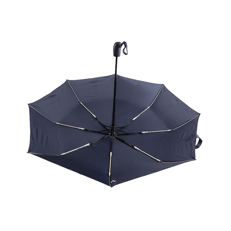 Dark Color Rainproof Pongee Three-fold umbrella-0E6B0491