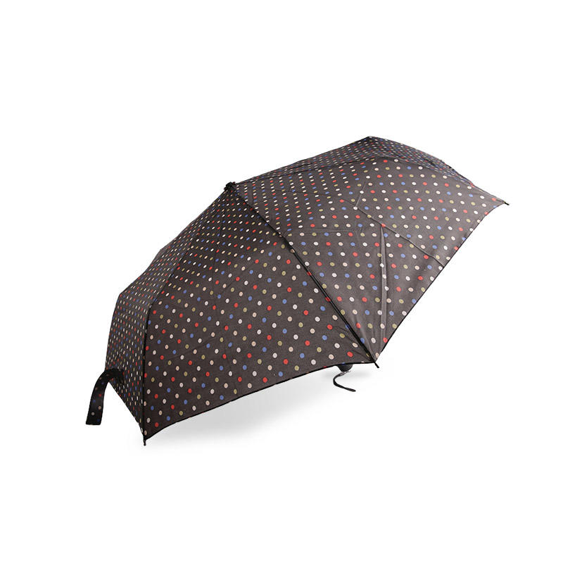 Mini Polka Dots Pongee Three-fold umbrella-0E6B0499