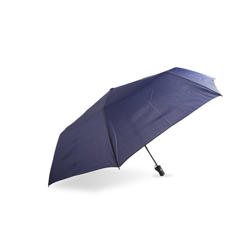 Pure Blue Uv Protection Pongee Three-fold umbrella-0E6B0550