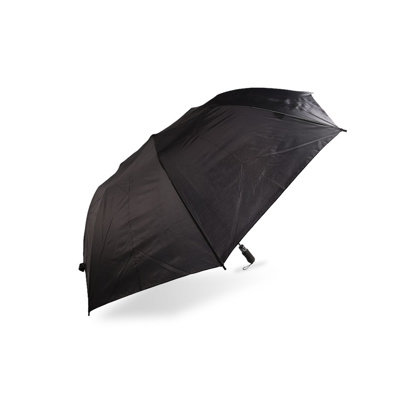 Two-color Logo Pongee Two-fold umbrella-0E6B0556