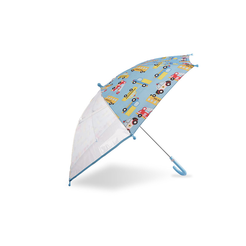 Two-color Cartoon Car Pongee + POE Children umbrella-0E6B0580