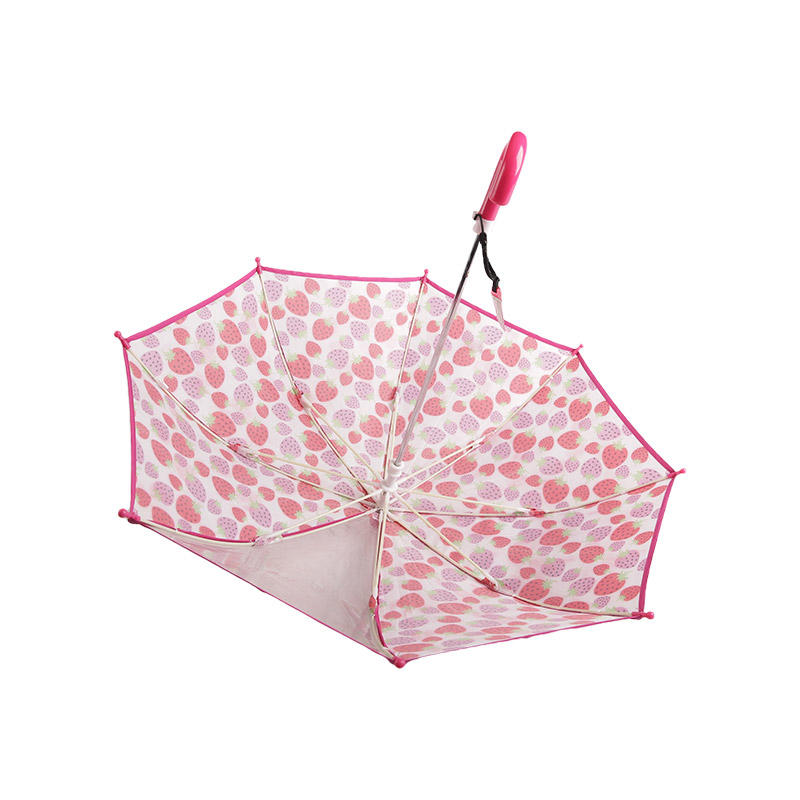Pink Strawberry Maiden Pongee + POE Children umbrella-0E6B0588
