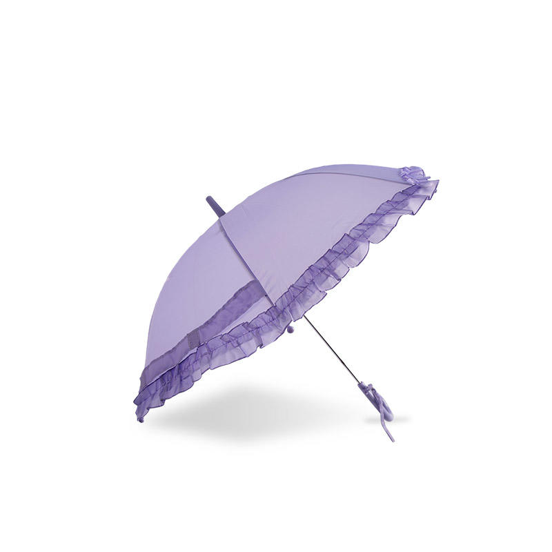 Pure Lavender Lace Pongee Children umbrella-0E6B0642