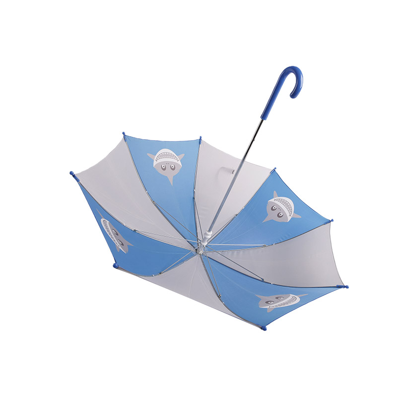 Two-color Cartoon Shark  Pongee Children umbrella-0E6B0649