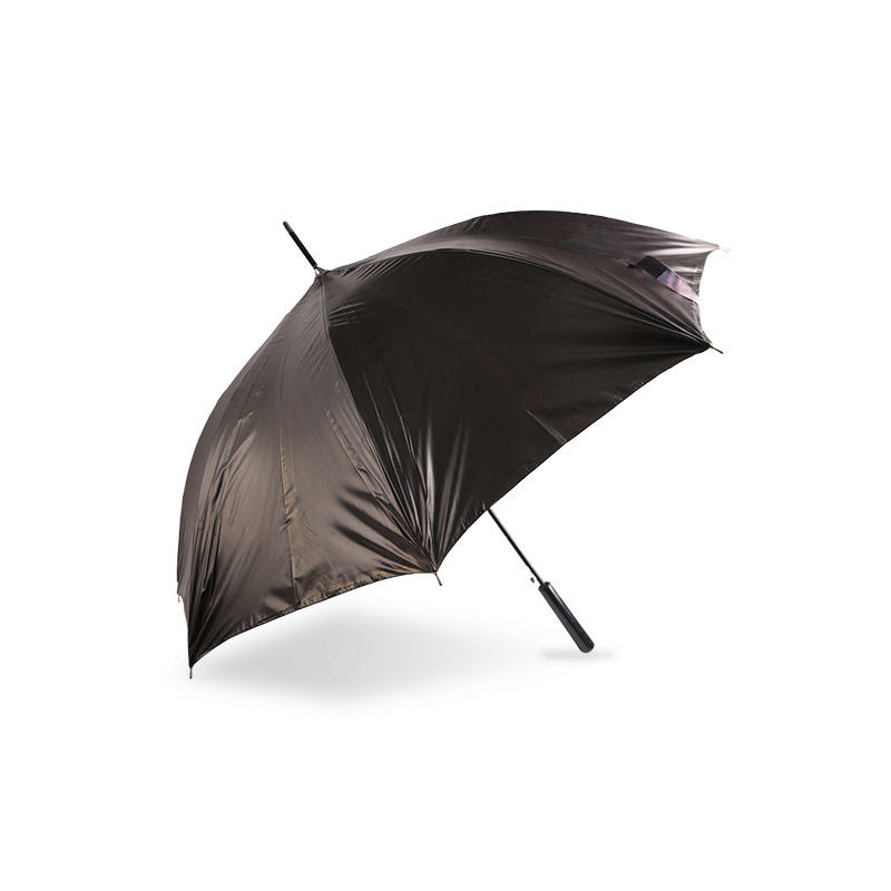 Black Xibe Type Pongee With Black Coated+Polyester Straight umbrella-0E6B0698