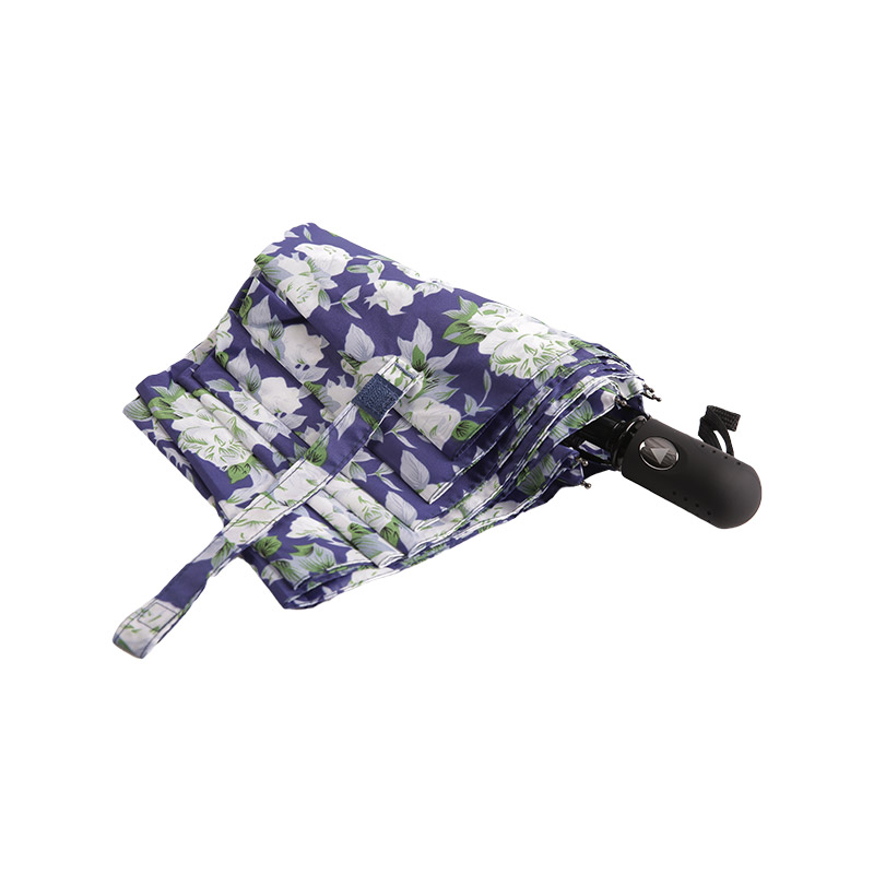 Vintage Star Print Pongeer Three-fold umbrella-0E6B0757
