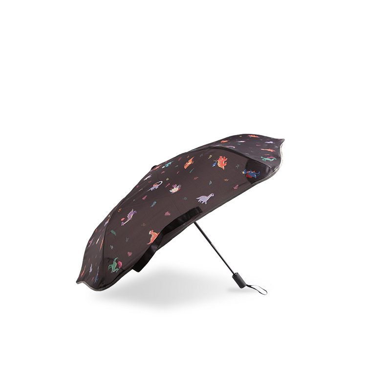 Irregular Birds Pongee Three-fold umbrella-0E6B0764