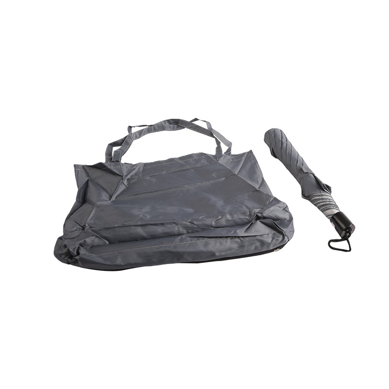 Simple Pure Silver Metal Two-fold umbrella-0E6B0782
