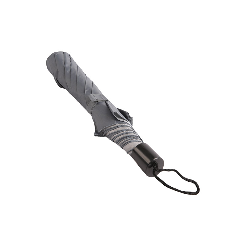 Simple Pure Silver Metal Two-fold umbrella-0E6B0782